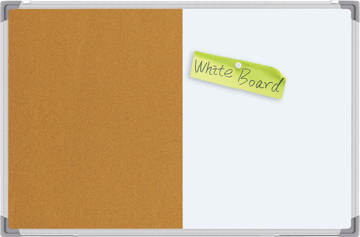 60 x 45cm Half Magnetic and Cork Board