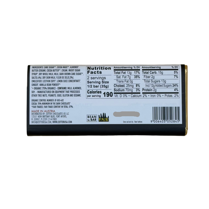 ZOTTER Salted Caramel (Filled Chocolate Bar)