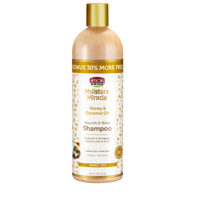 African Pride Moisture Miracle Honey and Coconut Shampoo 16oz