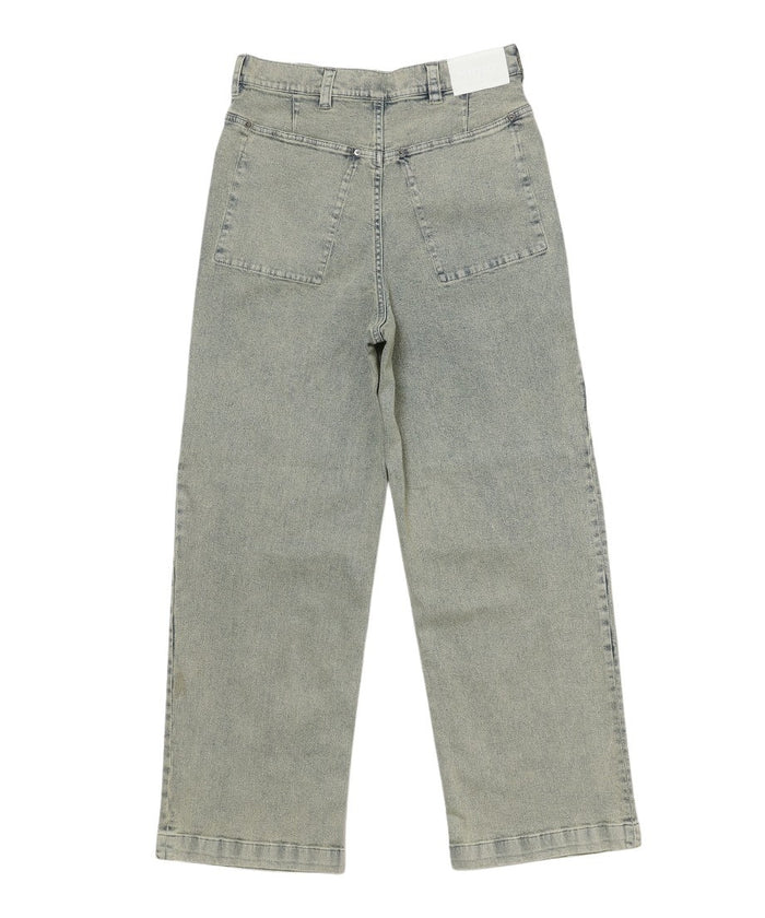 denim high waist long pants_8