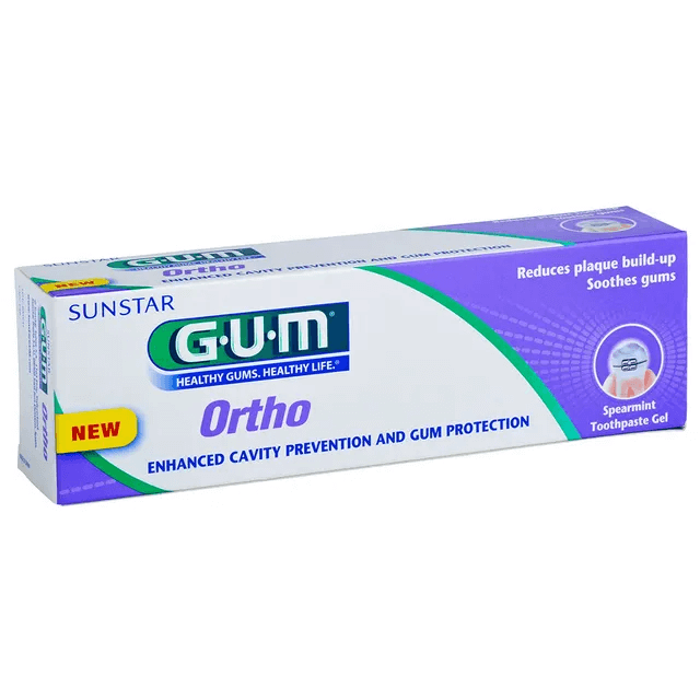 GUM Ortho Spearmint Toothpaste Gel - 75g (3080), Toothpaste