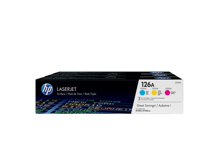 HP 126A CMY Original Toner Three Pack - CF341A