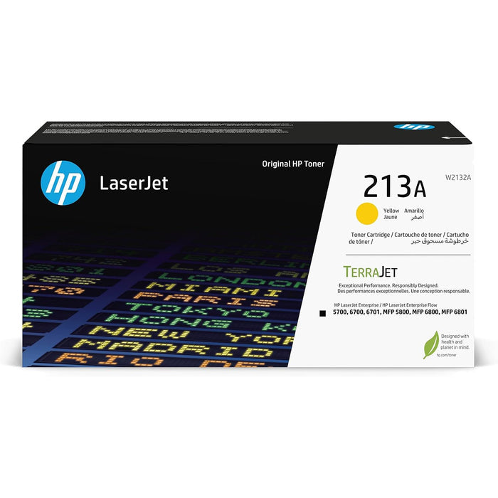 HP 213A Yellow Original LaserJet Toner Cartridge - W2132A