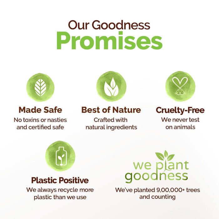 Mamaearth goodness promises toxin free cruelty free skincare