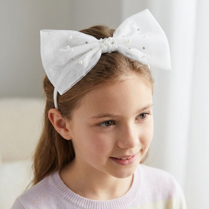 Pearl Bow Headpiece