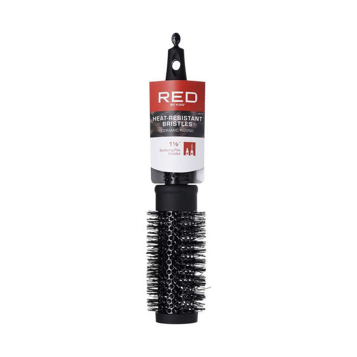 Red by Kiss Heat Resistant Ceramic Round Bristles Brush 1.5in HH12