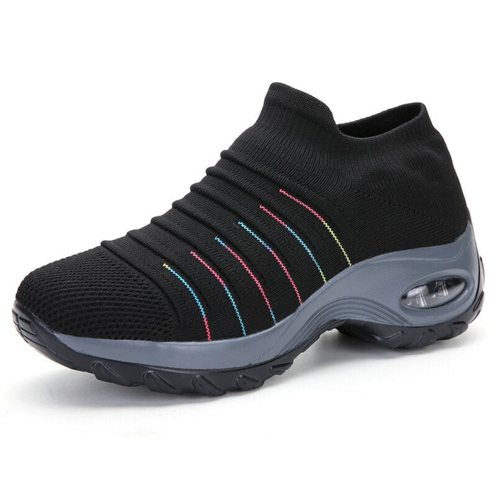 Black (Colored Stripes) / US 5.5