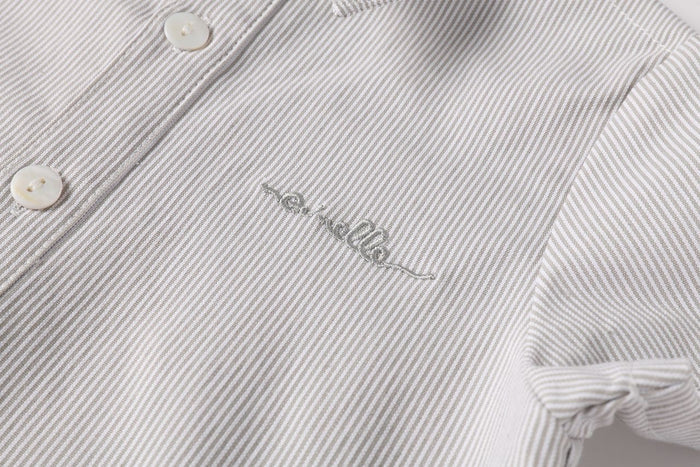 Striped Boy Shirt Sage