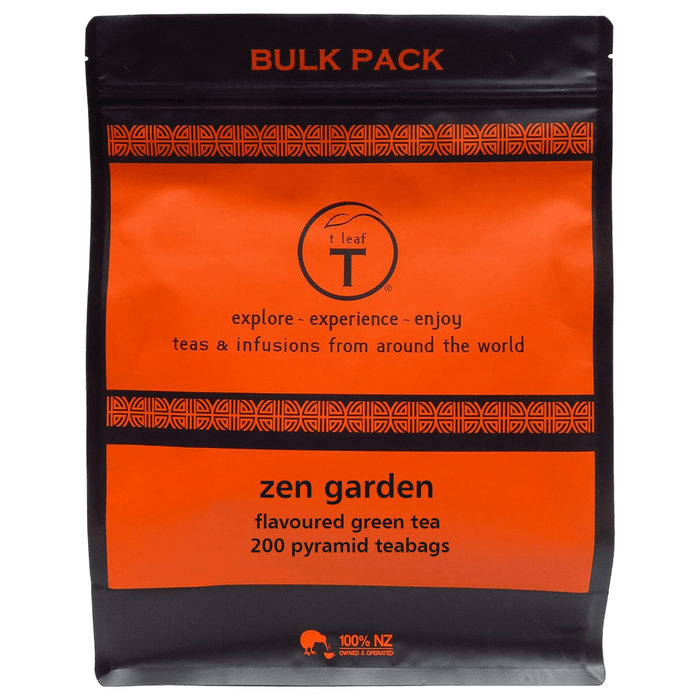 Zen garden pyramids lifestyle view | pyramid tea bags New Zealand | t leaf T