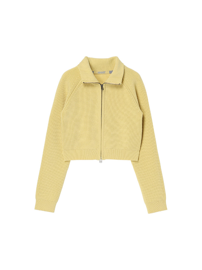 zip-up high neck KNIT【mini】