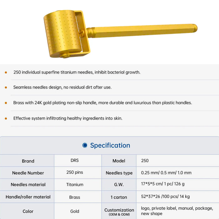 24K Gold Roller DRS 250 Dr. Pen