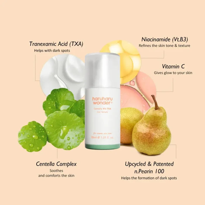 4% TXA Gel Serum / Unscented 30ml - and Ampoule HaruHaru Wonder Face Serums