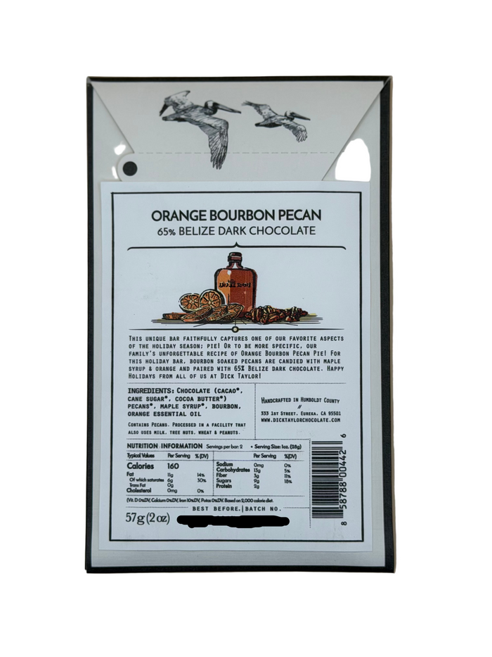 DICK TAYLOR 65% Dark Orange Bourbon Pecan - Seasonal