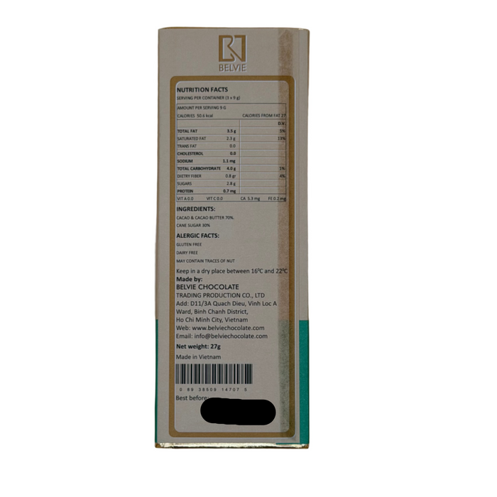 BELVIE 70% Ben Tre Dark Mini