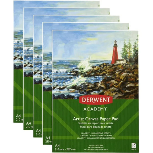Academy Artist Canvas A4 Pad 5pk