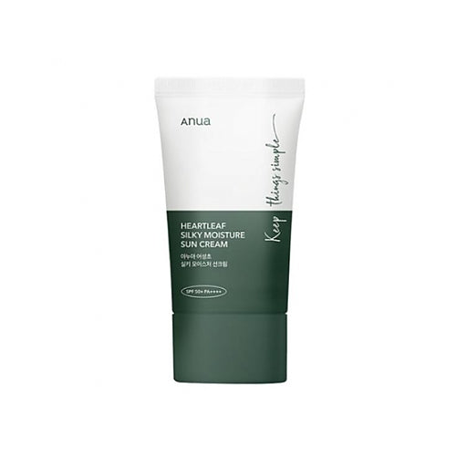 ANUA Heartleaf + Panthenol Silky Moisture Mild Sunscreen SPF50+ 50ml
