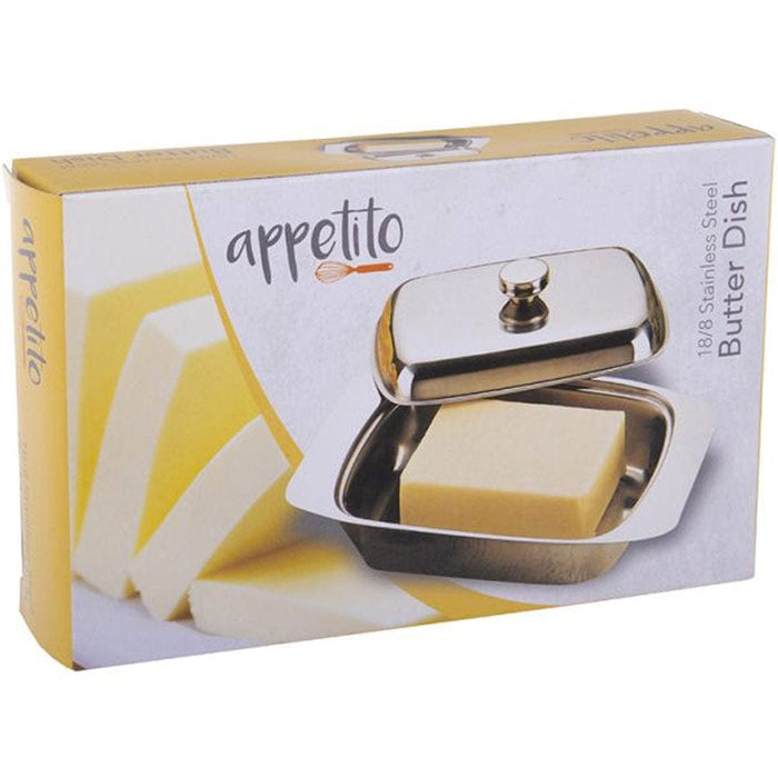 Appetito Stainless Steel Butter Dish