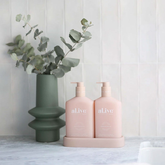 al.ive body Applewood & Goji Berry - Hand & Body Wash/Lotion Duo Nudie Glow Australia