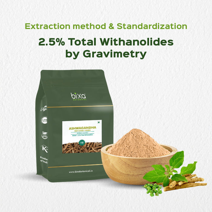Ashwagandha root  (Withania somnifera) dry Extract - 2.5% Total Withanolides by Gravimetry