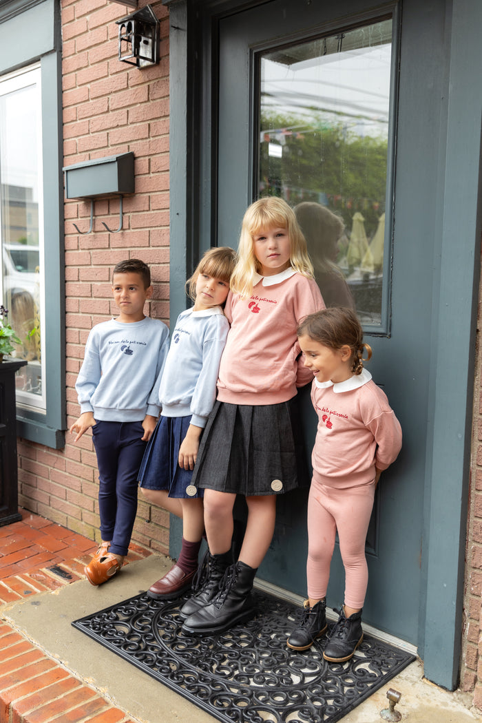 Baby Pink Sweat Collar Set