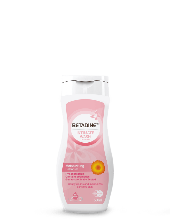 Betadine Moisturizing Liquid Intimate Wash with Calendula Extract, 50ml - Makkah Pharmacy