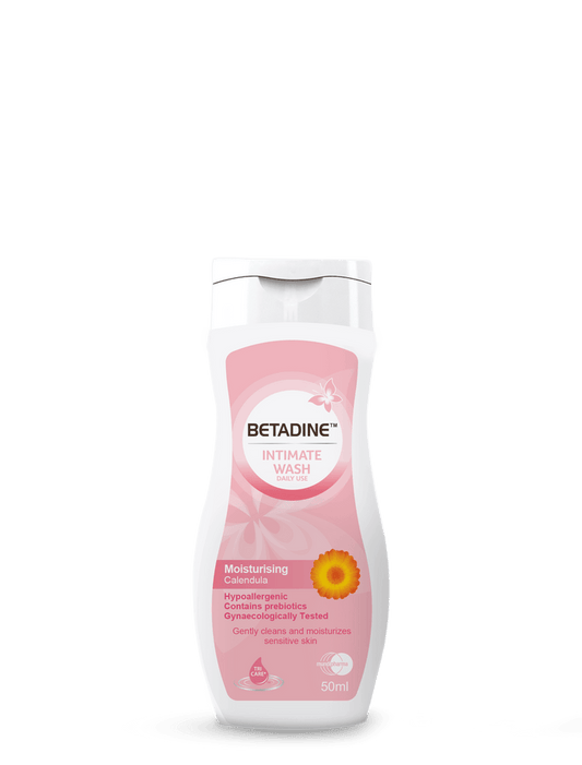 Betadine Moisturizing Liquid Intimate Wash with Calendula Extract, 50ml - Makkah Pharmacy