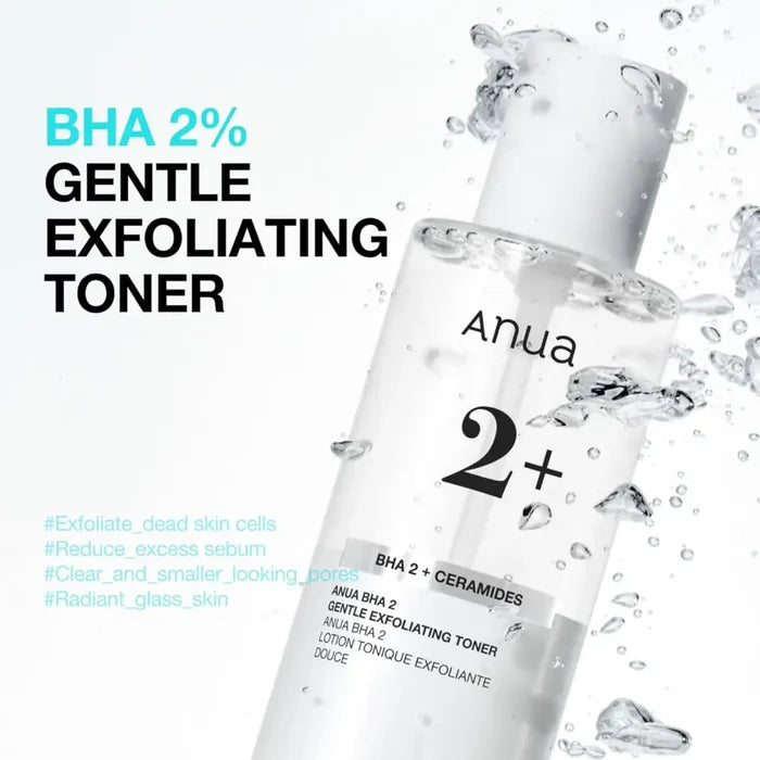 BHA 2% Gentle Exfoliating Toner 150ml - and Pad Anua Toners