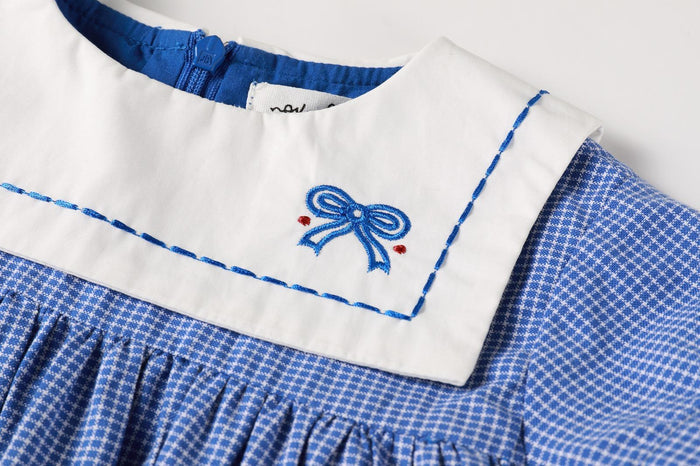 Bib Checkered Dress