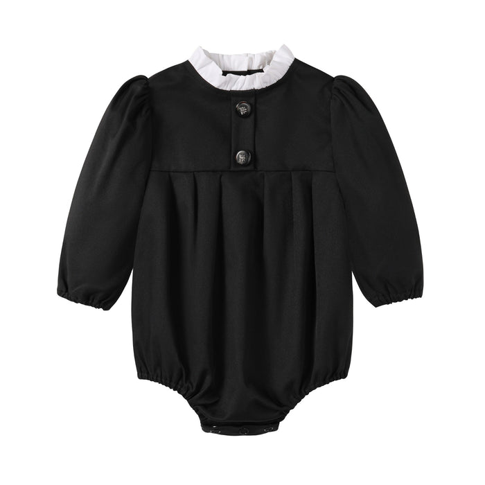 Black Taffeta Romper