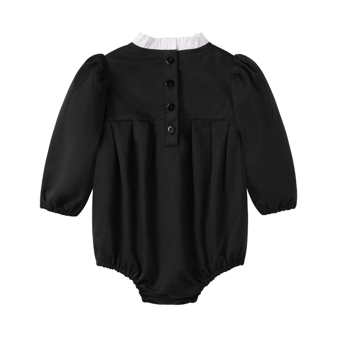Black Taffeta Romper