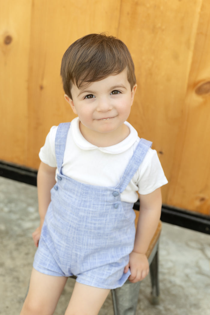 Blue Linen Overalls