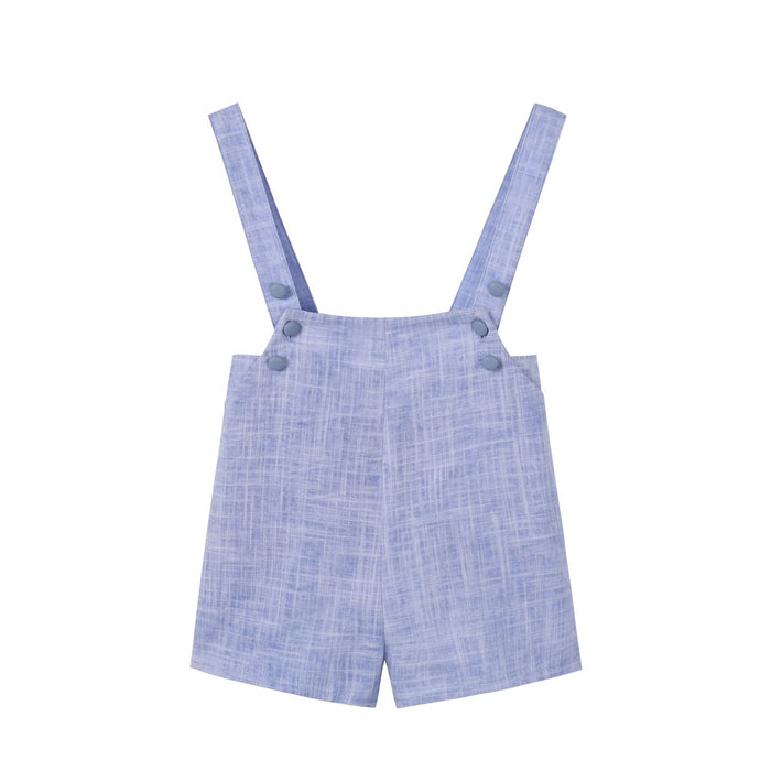 Blue Linen Overalls