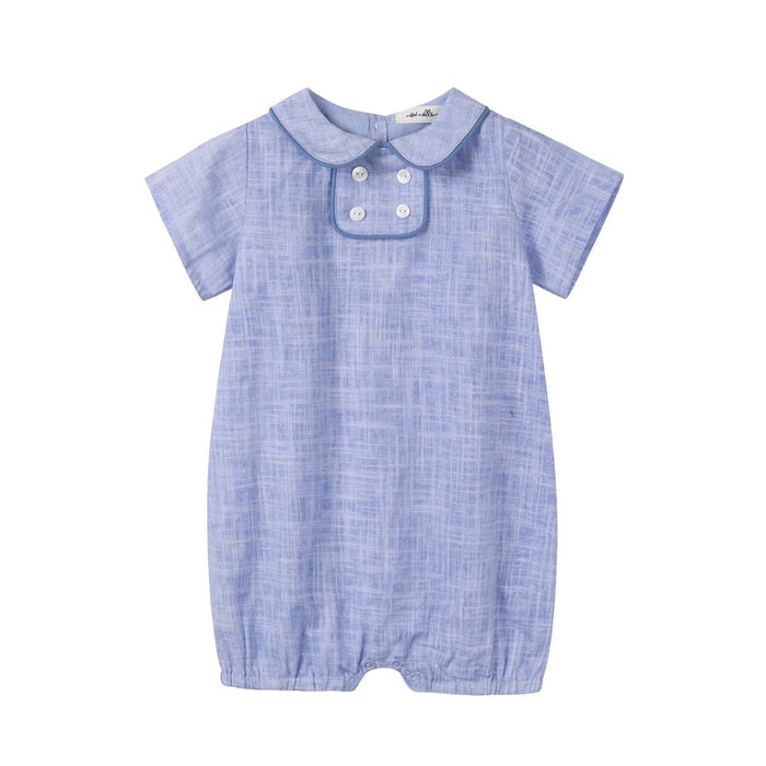 Blue Linen Romper
