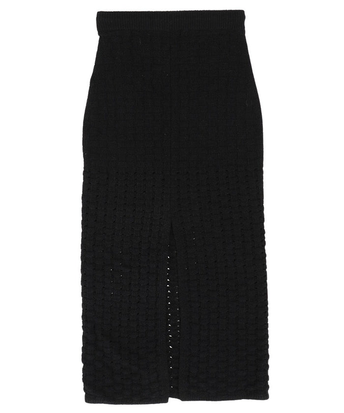 bouclé KNIT king skirt_8