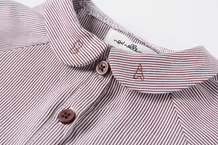 Boy Brown Striped Shirt