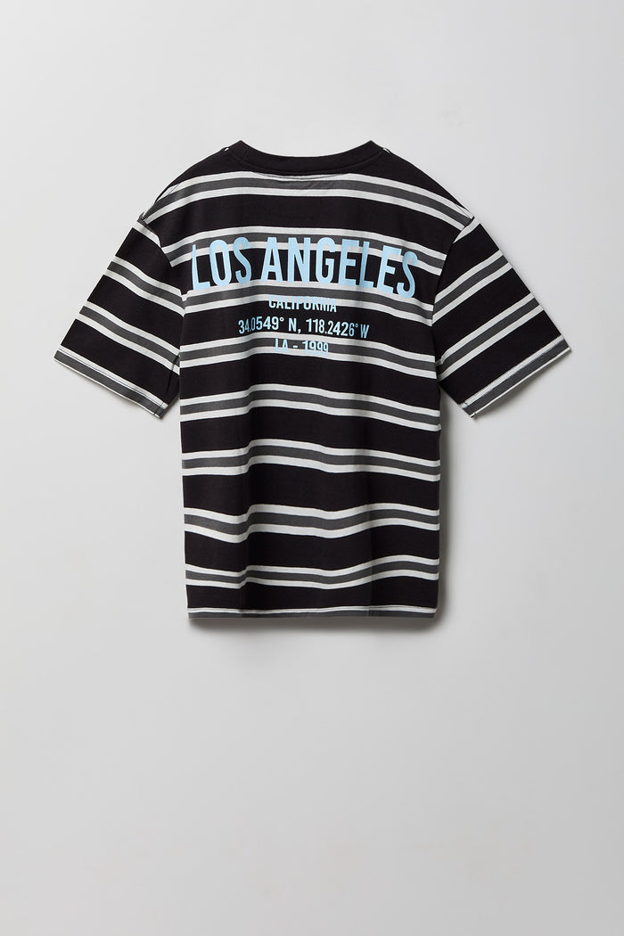 Boys City Graphic Striped T-Shirt
