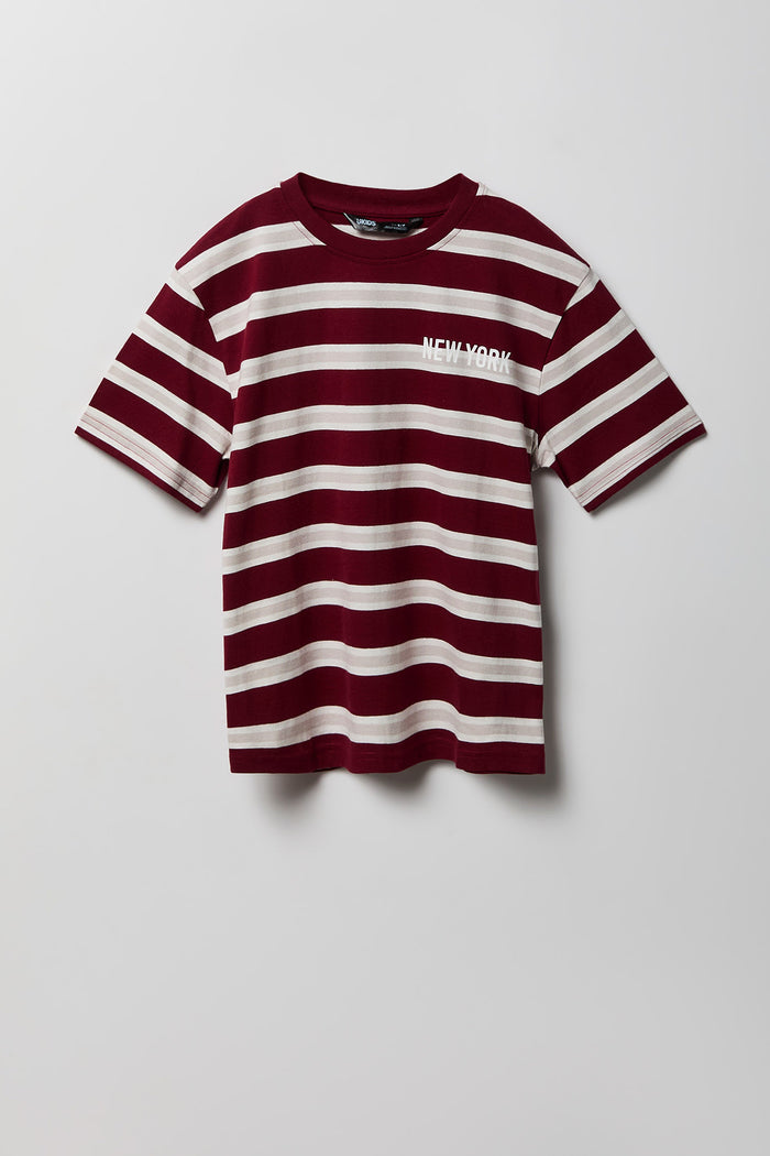 Boys City Graphic Striped T-Shirt