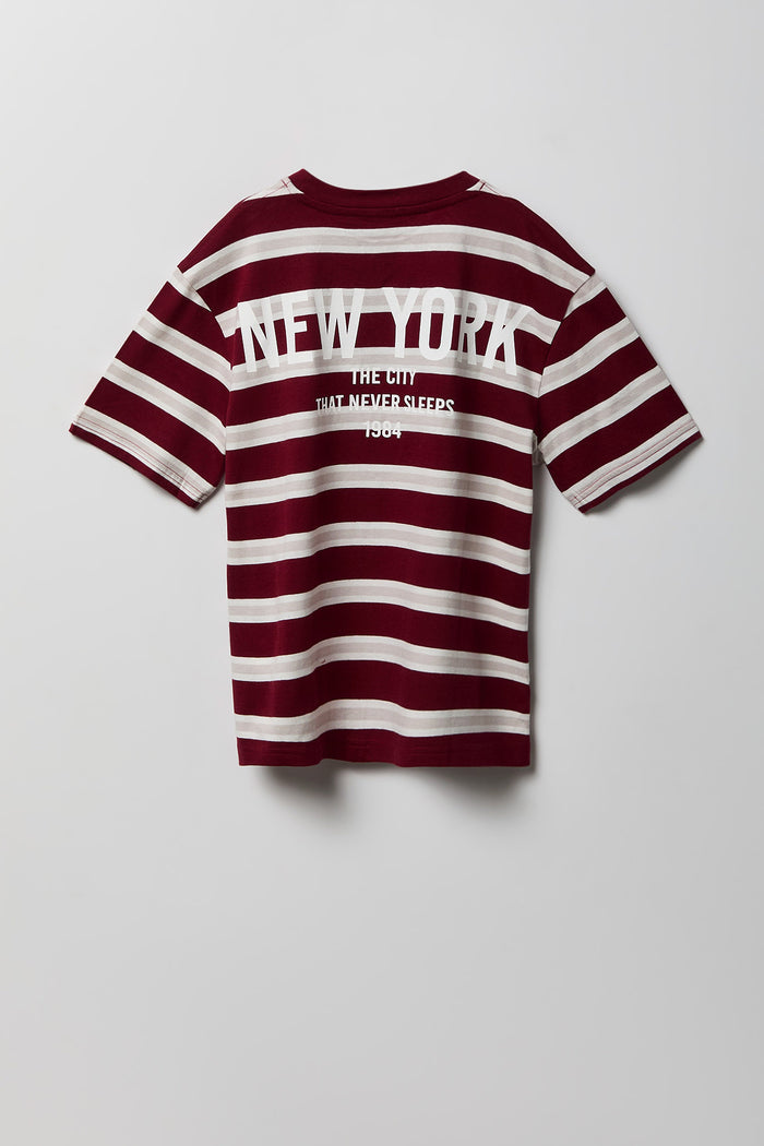 Boys City Graphic Striped T-Shirt
