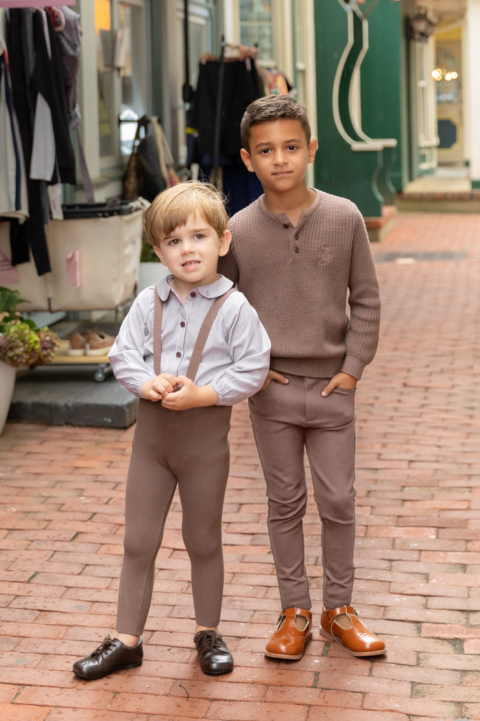 Brown Boy Knit Set