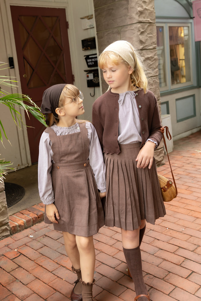 Brown Scallop Cardigan