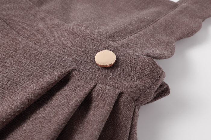 Brown Scallop Wool Jumper