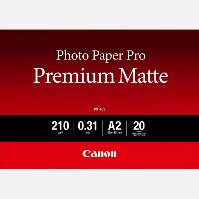 Canon PM-101 Premium Matte Photo Paper A2 - 20 Sheets