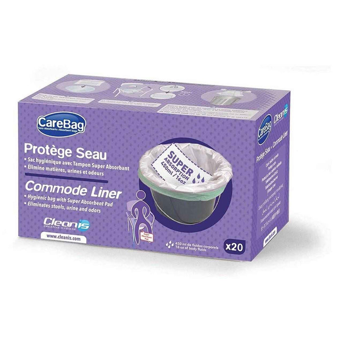 Carebag Oxo - Biodegradable Commode Liner w/ Super Absorbent Pad - CLE7831738 - LL Medico