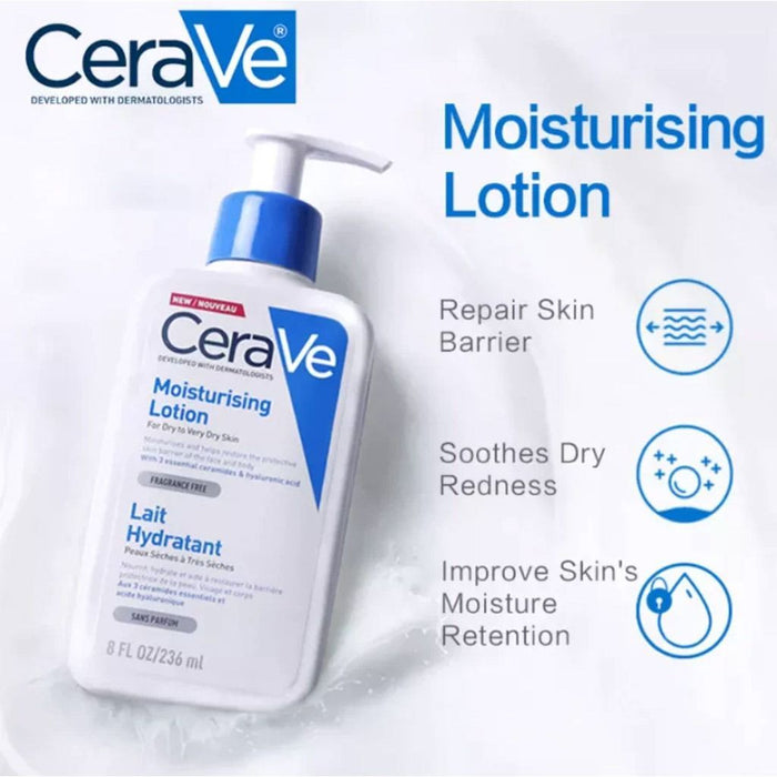 CeraVe Moisturizing Lotion for Normal to Dry Skin with Hyaluronic Acid, 236ml - Makkah Pharmacy