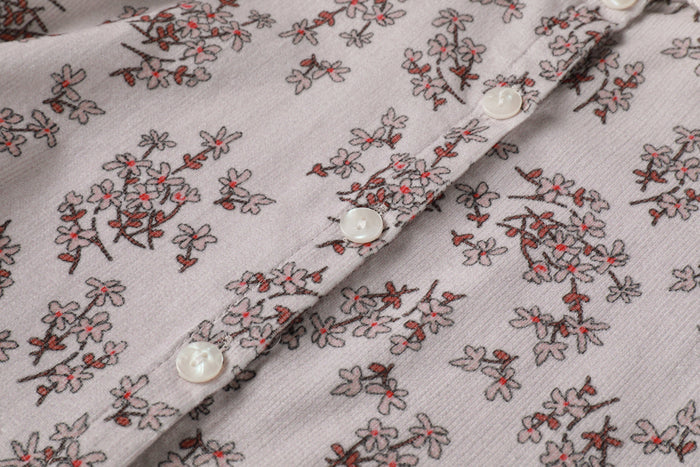 Corduroy Floral Shirt