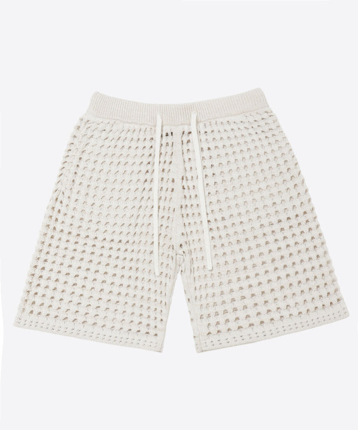 cotton mesh knit short pants_4