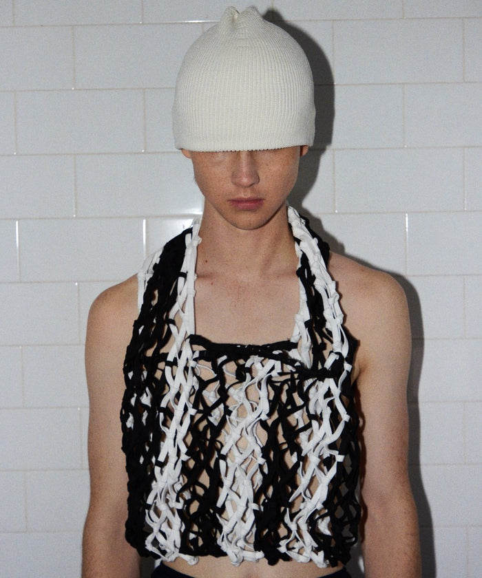 cotton nylon KNIT beanie_1