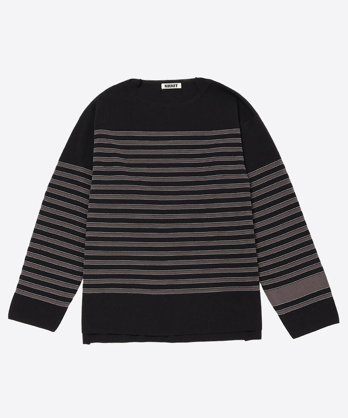 cotton nylon striped knit_3