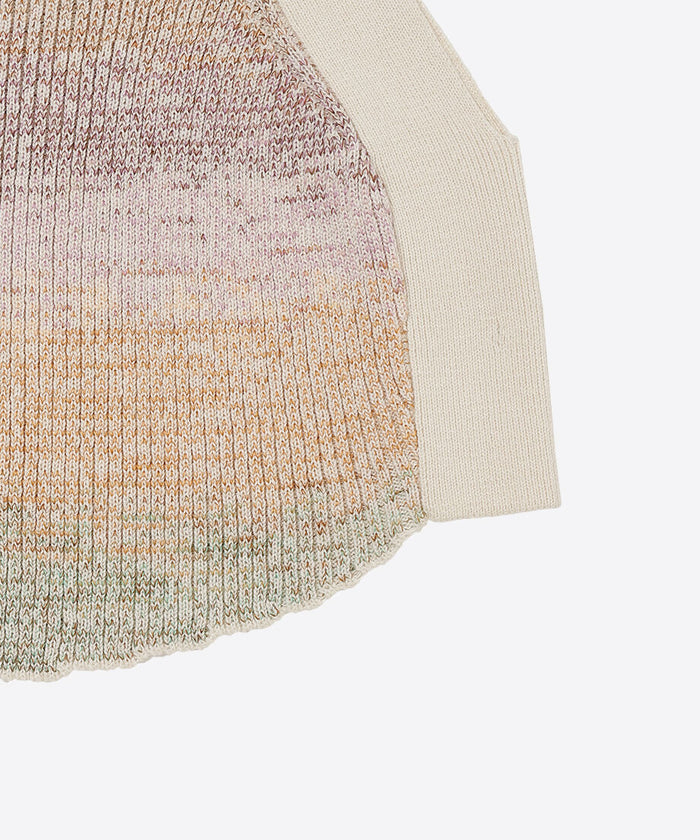 cotton rib short knit tank top_7