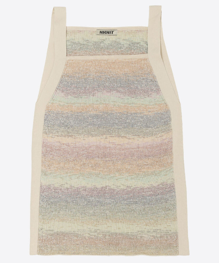 cotton rib square knit tank top_2